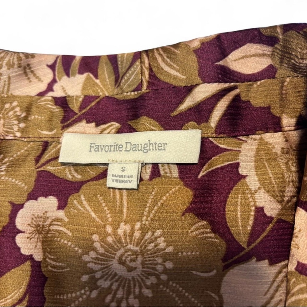 Favorite Daughter The Rami Top Floral Blouse Small Vintage Style Puff Sleeve - Picture 5 of 7
